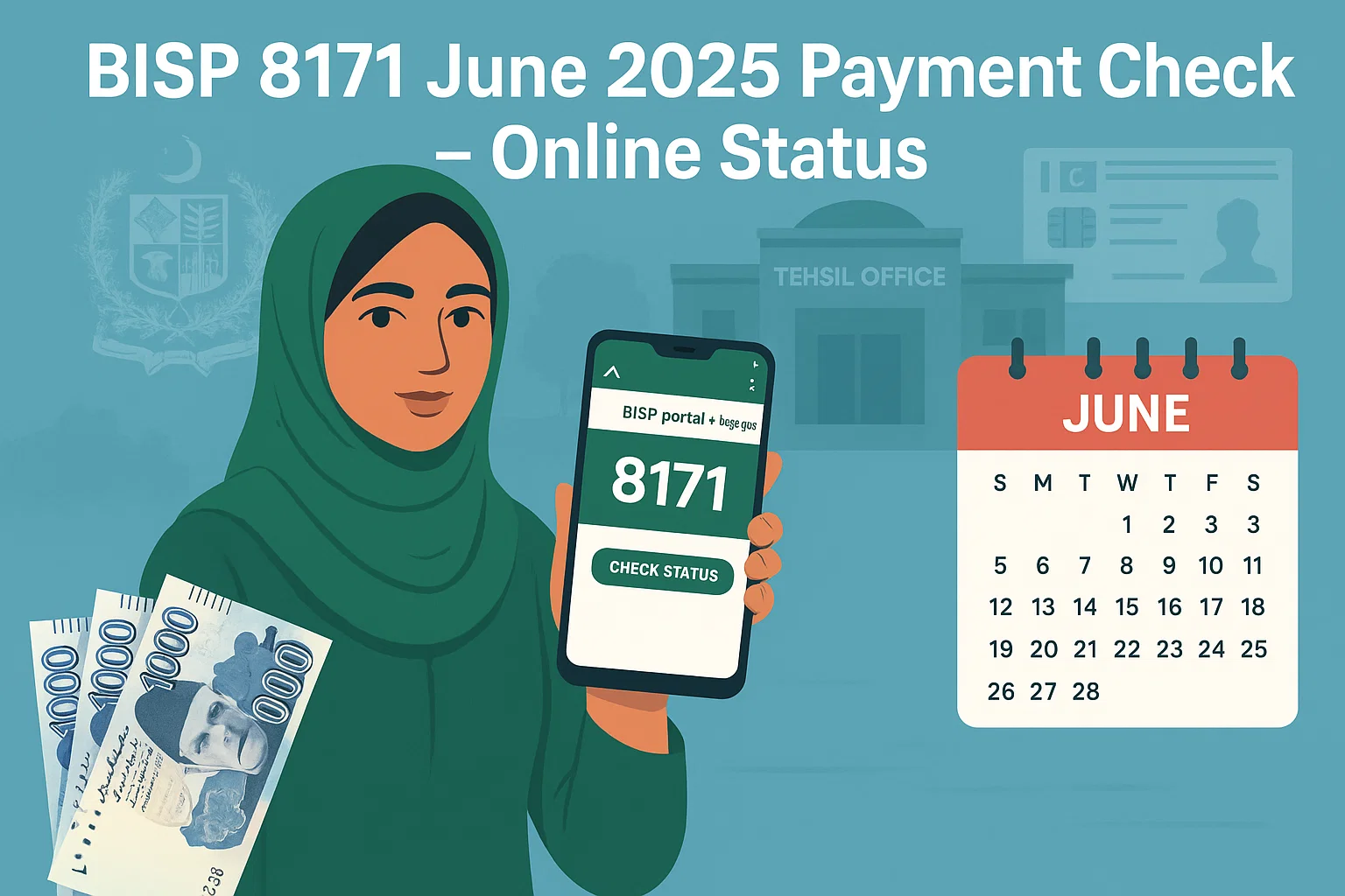 BISP 8171 June 2025 Payment of Rs. 13,500 Released — Check Status by CNIC Now!